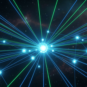 Network of glowing connections symbolising connection